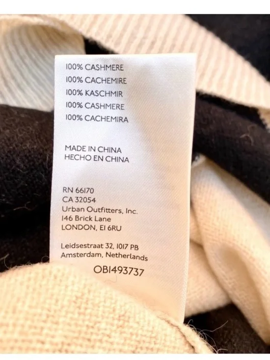 NWT Free People Harlow Cashmere Sweater Tee Black White Striped - Picture 4 of 11